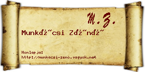 Munkácsi Zénó névjegykártya